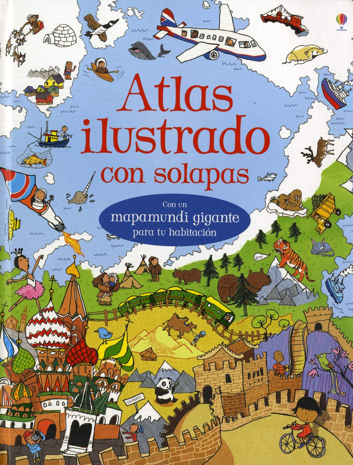 Atlas ilustrado con solapas